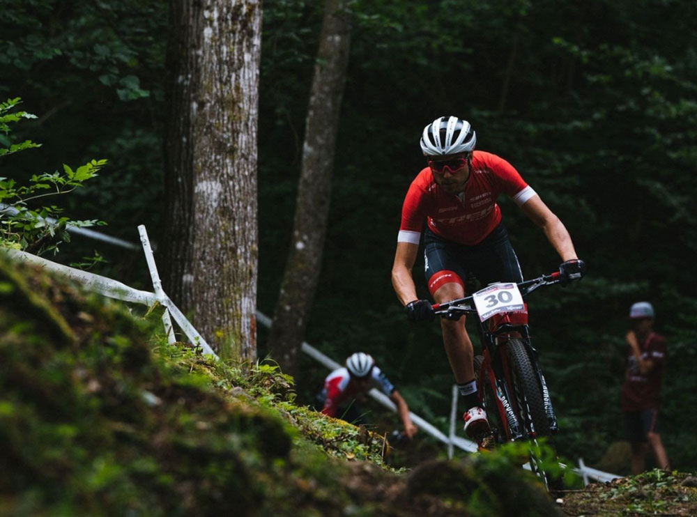 Sergio Mantecón en Val di Sole.