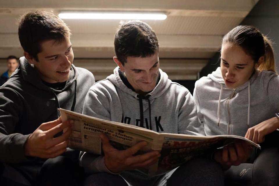 Josep Durán, Carlos Coloma y Rocío del Alba García, integrantes del BH Templo Cafés UCC.