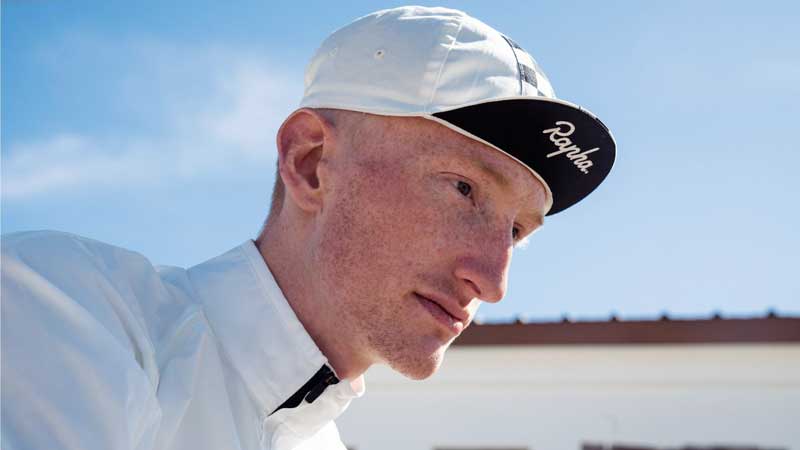 Gorra vintage de ciclismo marca Rapha. 